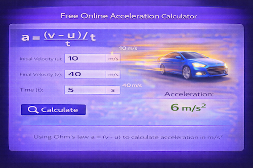 Real world acceleration applications vehicles sports space physics examples
